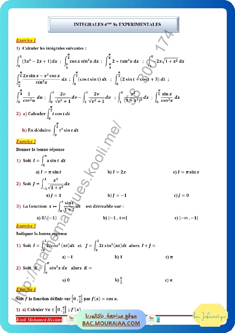 integrales serie corrige