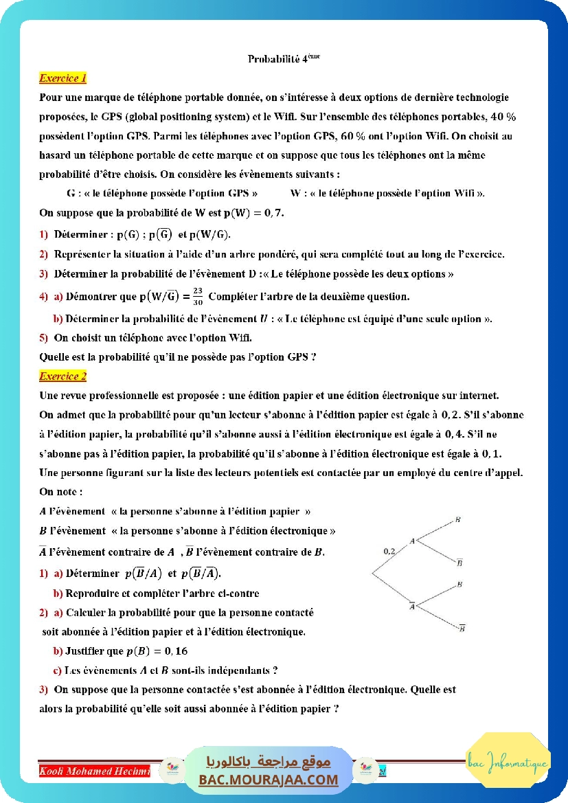serie corrige probabilite