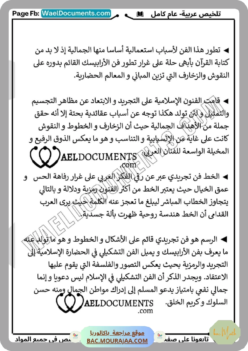 تلخيص_عربية_عام_كامل