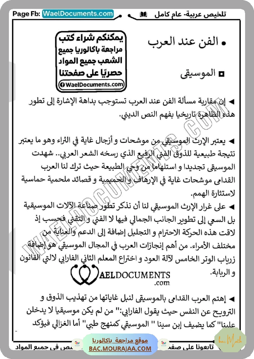 تلخيص_عربية_عام_كامل