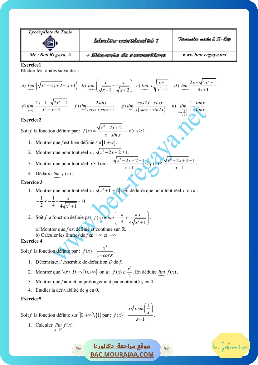 4. Limites continuit 1 corrections 1@
