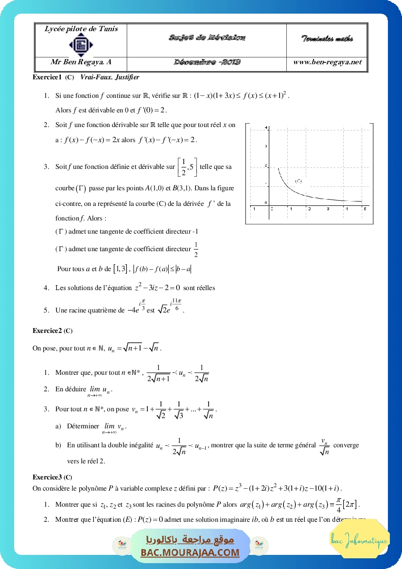 Sujet de revision Decembre