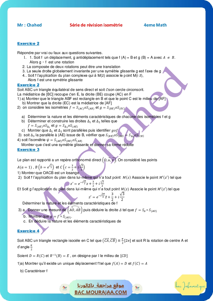 Revision isometrie