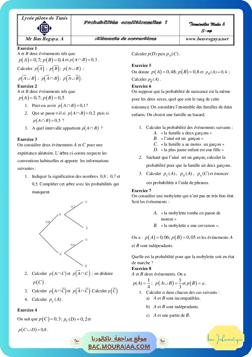 Probabilite conditionnelle 1