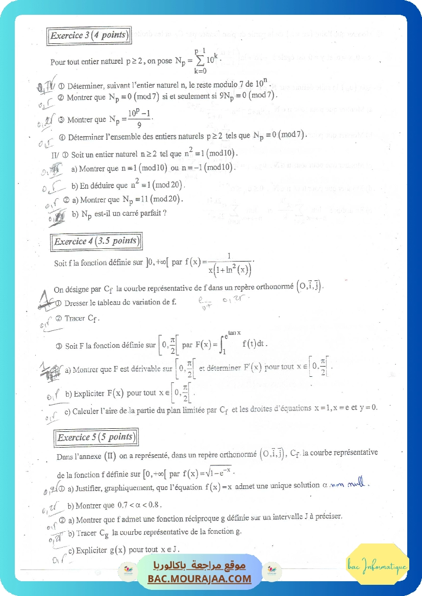 Exercices de devoirs