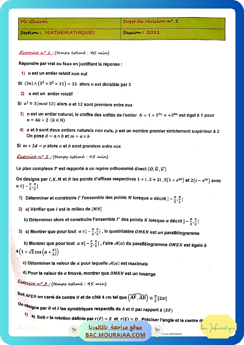 Revision gharbi