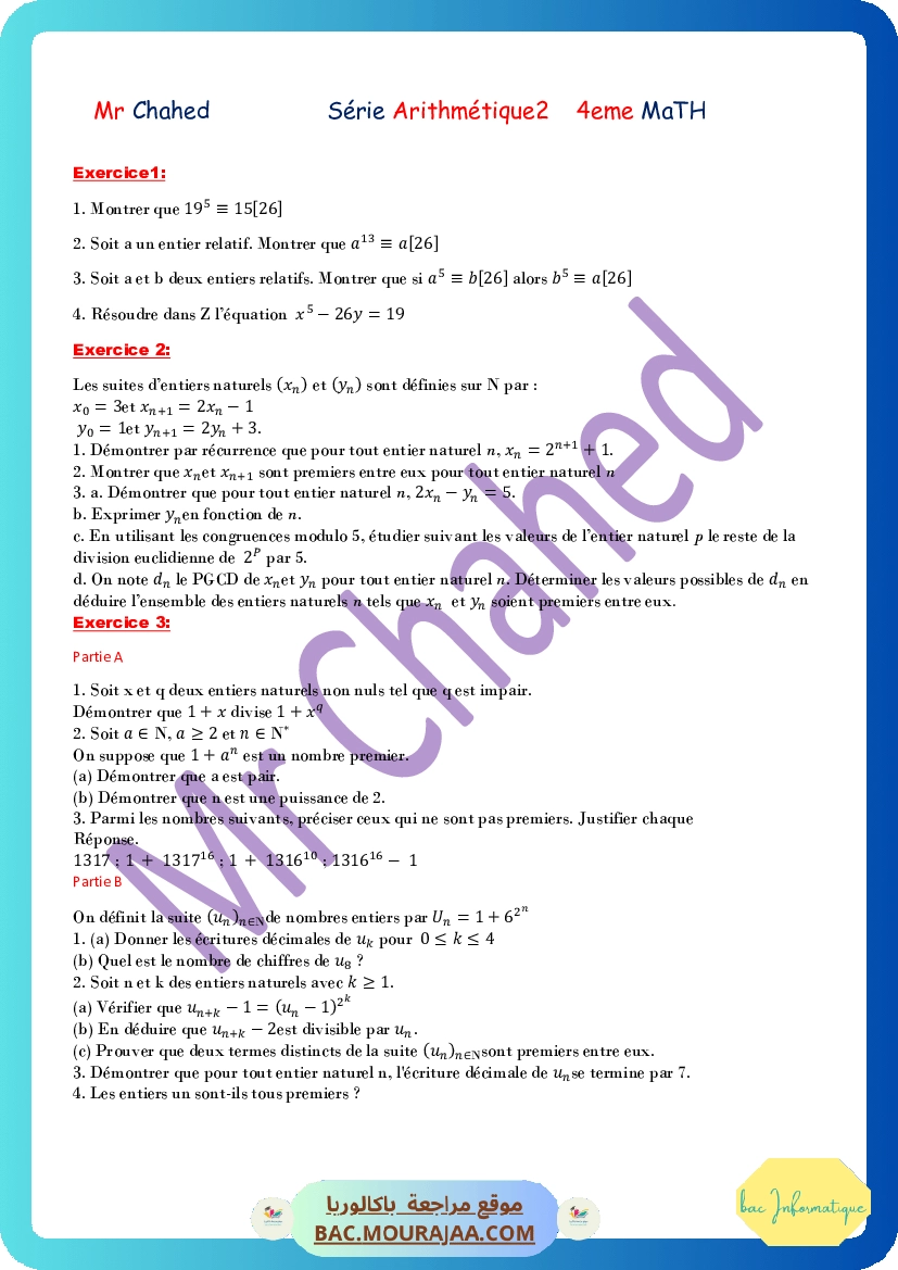 Serie 2 arithmetique 