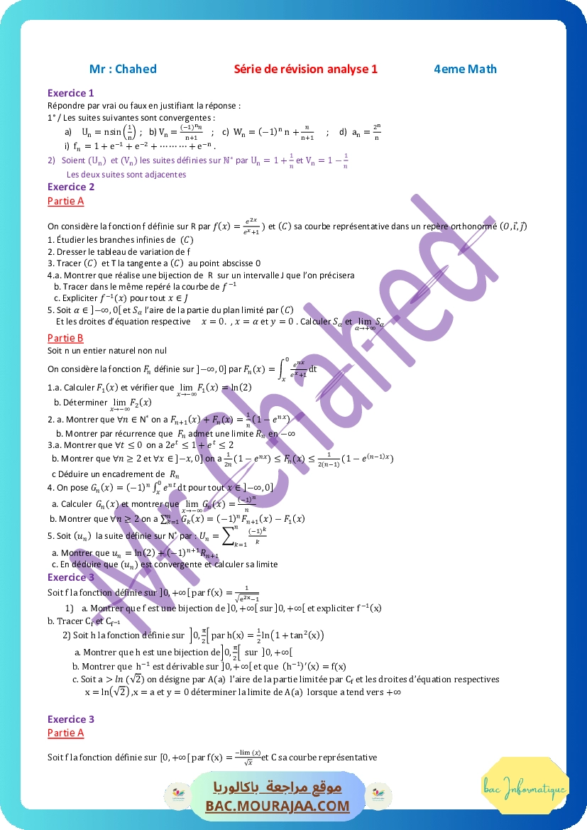 Serie de revision analyse 1