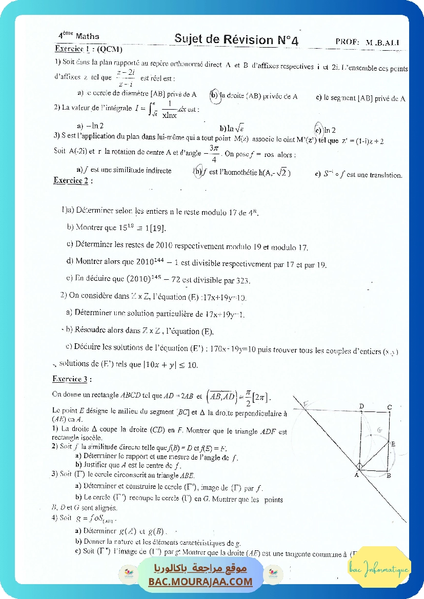 Sujet de Revision 4