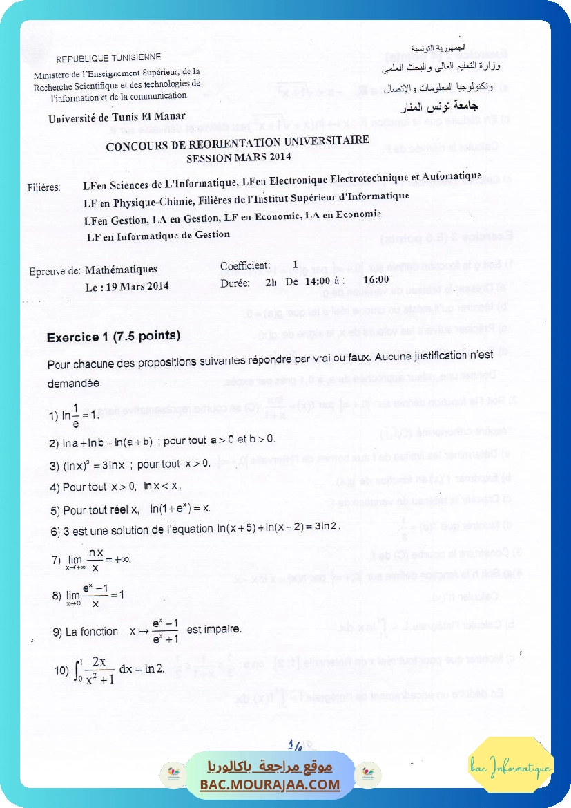 mathematiques 2014