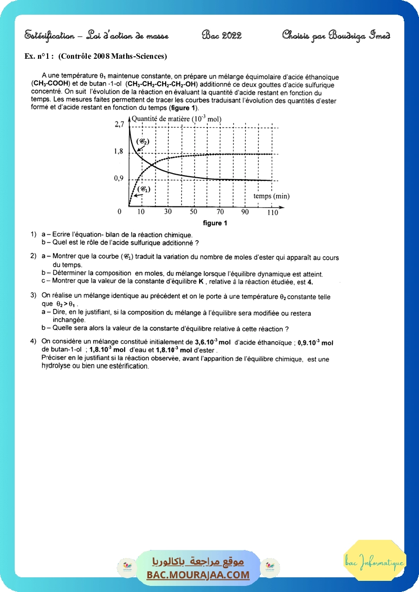 Esterification-loi-daction-de-masse2022