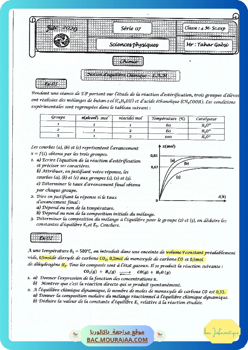 Serie 7 LAM + Loi de moderation
