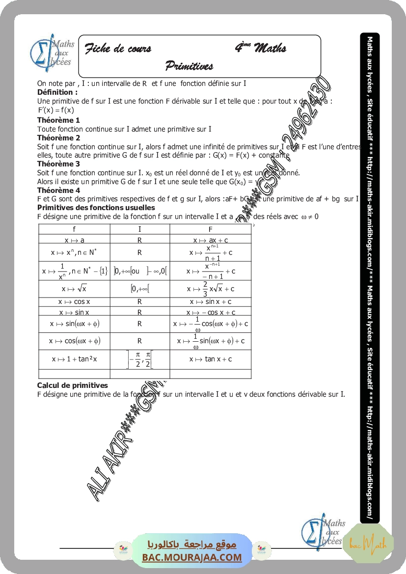 primitive-fiche et series
