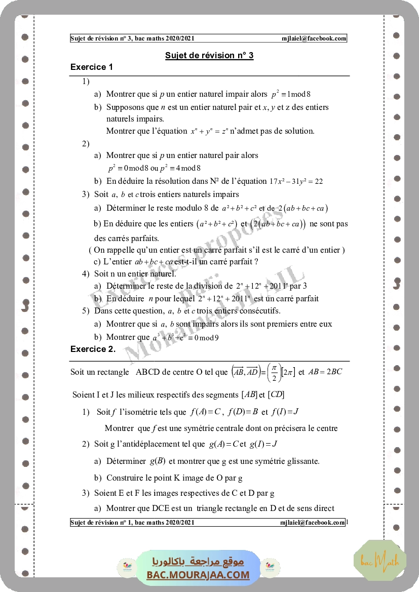 sujet-de-revision-n-3-2020 2021