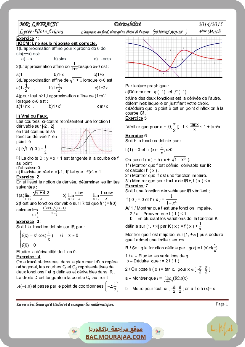 derivabilite 2015docx