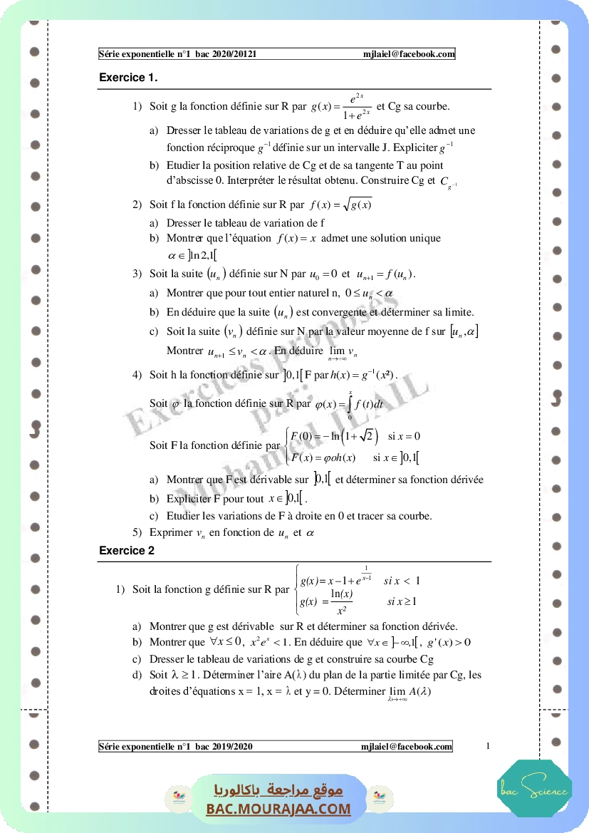 Serie-exponentielle-ln-2020 2021