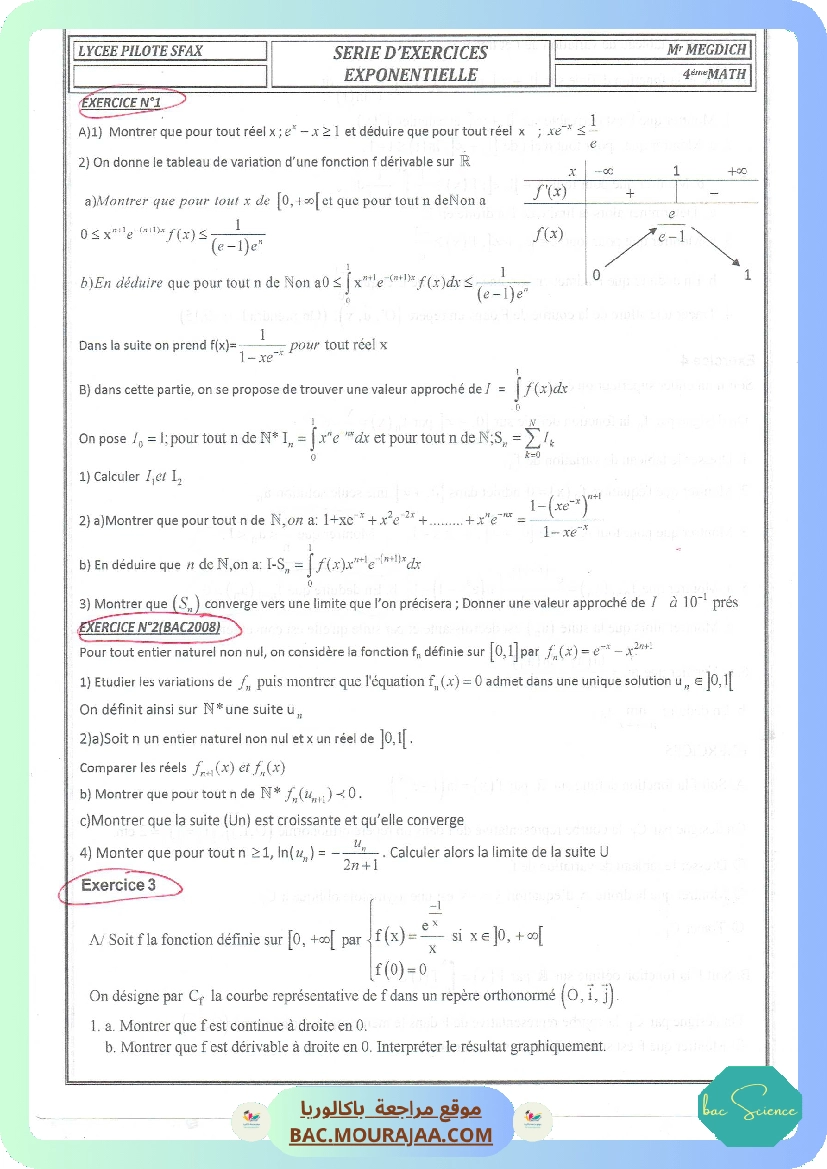 Serie exponentielle