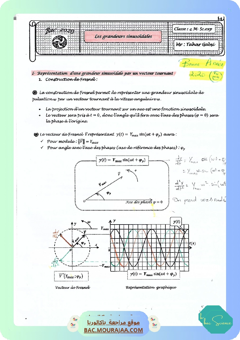 Cours Phy 5 grandeurs sinusuidales