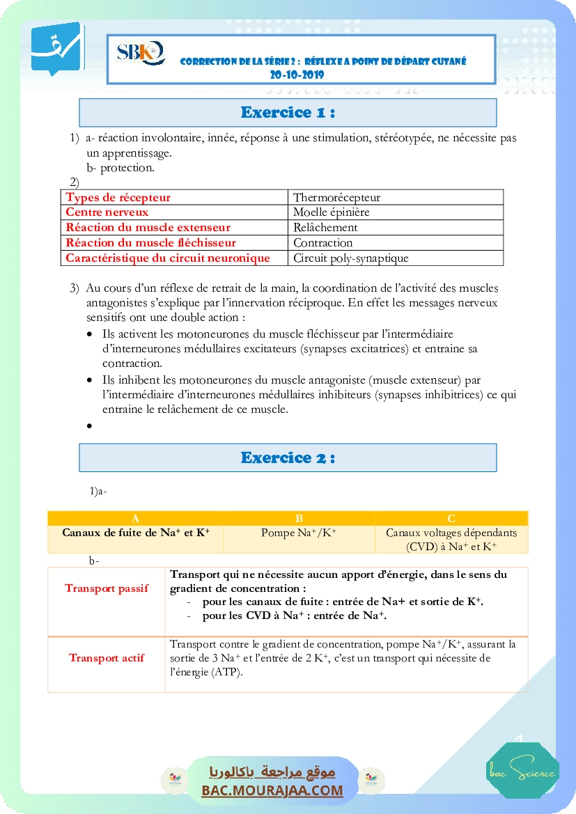 Correction Serie 2 20-10 2019