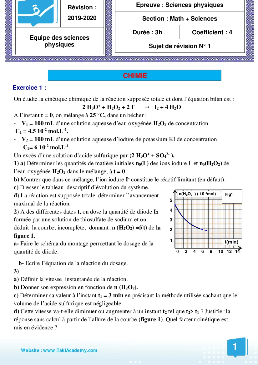sujet de revision
