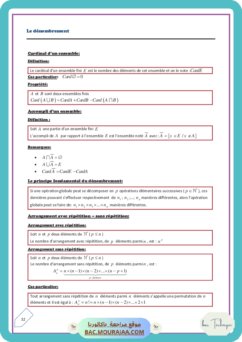 Le denombrement-resume