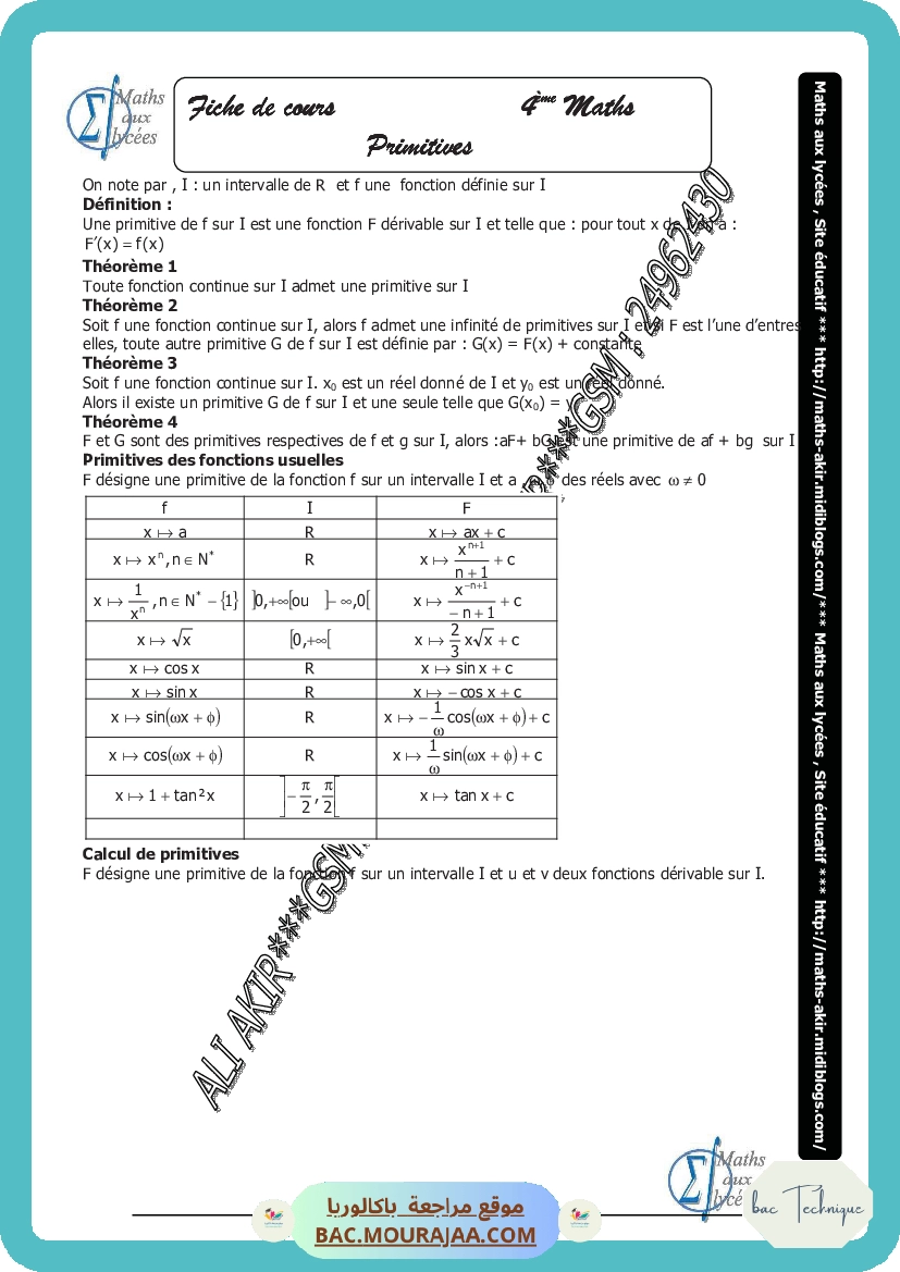 primitive-fiche et series