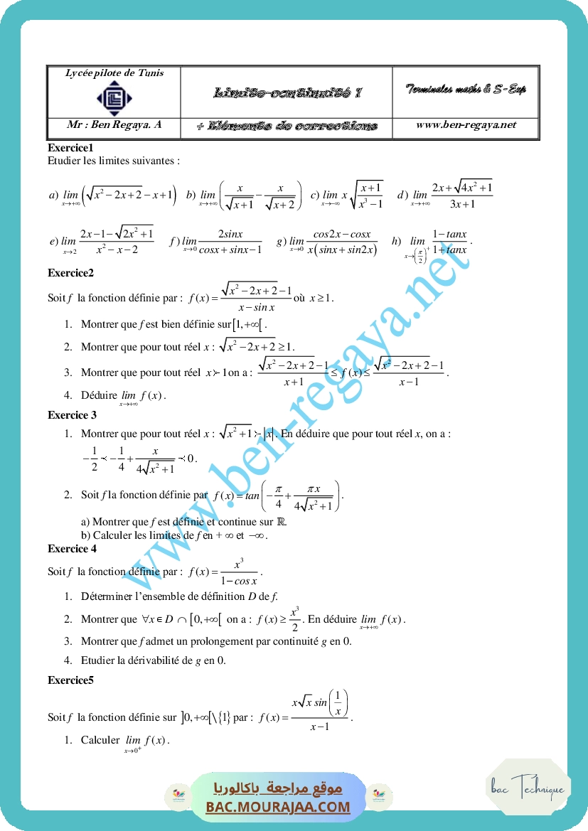 4. Limites continuit 1 corrections 1@
