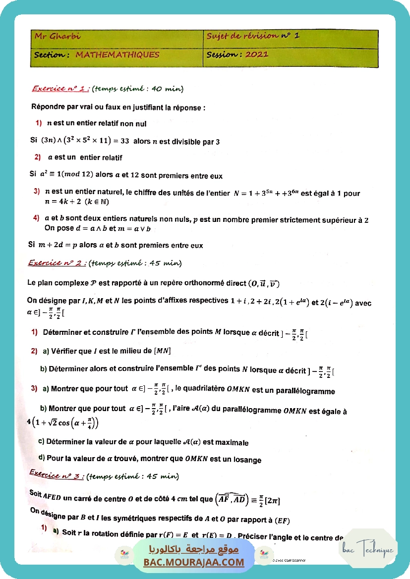 Revision gharbi