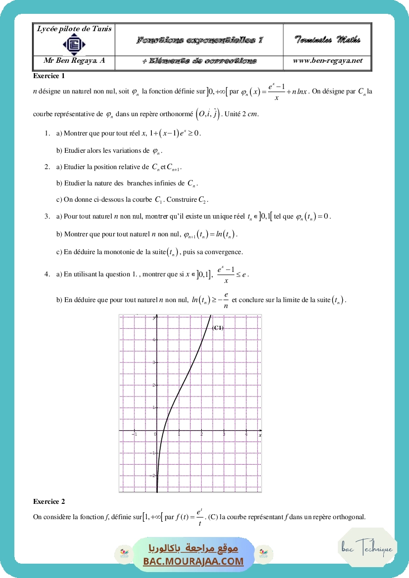 Fonctions Exponentielles 1