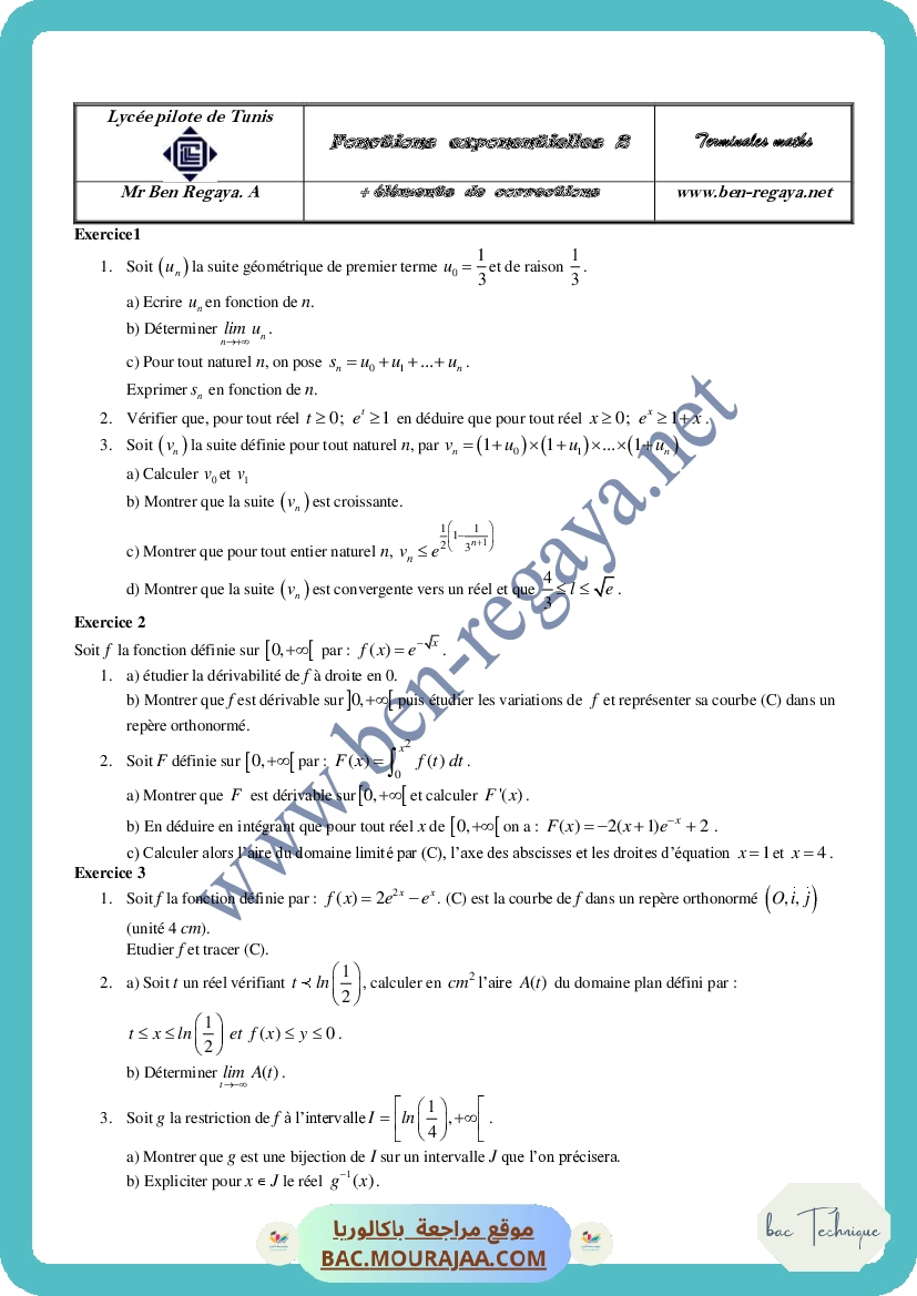 Fonctions Exponentielles 2