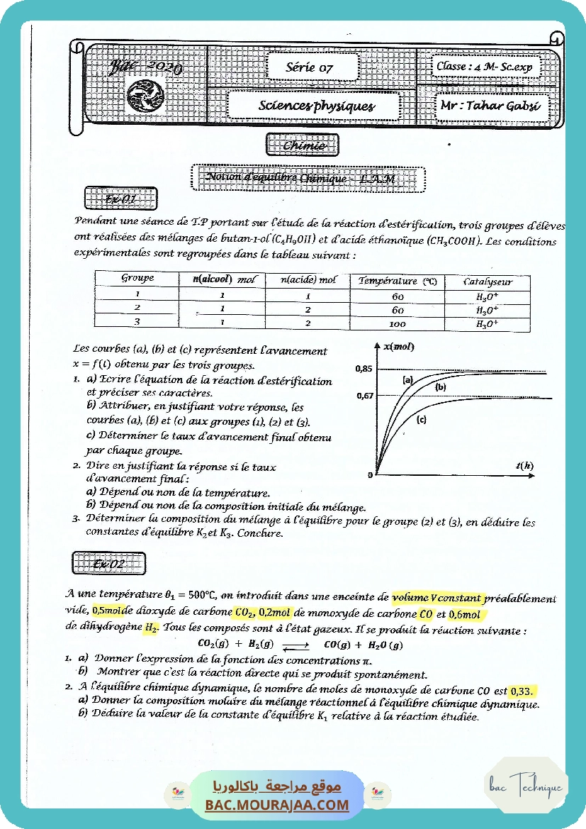Serie 7 LAM + Loi de moderation